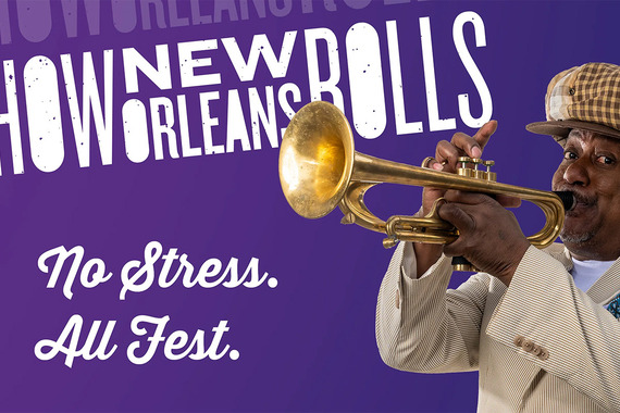 Kermit Ruffins playing trumpet