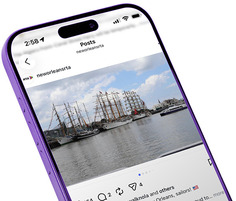 RTA Instagram account on phone