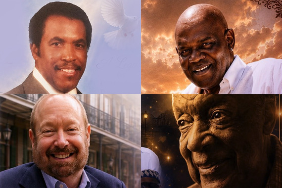 Headshots of Leonard “Charlie” Veal, Tyrone “Big Tee” Morris, Marc Lloyd Popkin, and Jerome “Big Duck” Smith