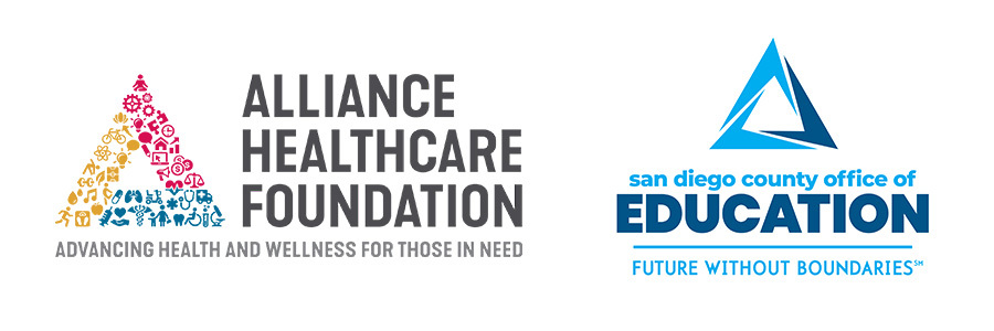 Alliance Healthcare Foundation and San Diego County Office of Education logos