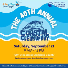 I Love a Clean San Diego 40th annual Coastal Cleanup Day