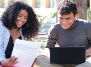 Scholarship Photo | Two Students Filling out Application Together
