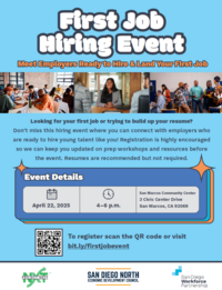 first job hiring event