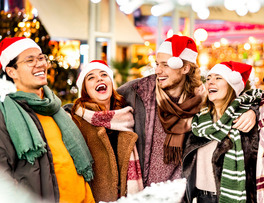 Happy Friends on Christmas