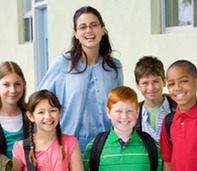 Elementary Students and Teacher