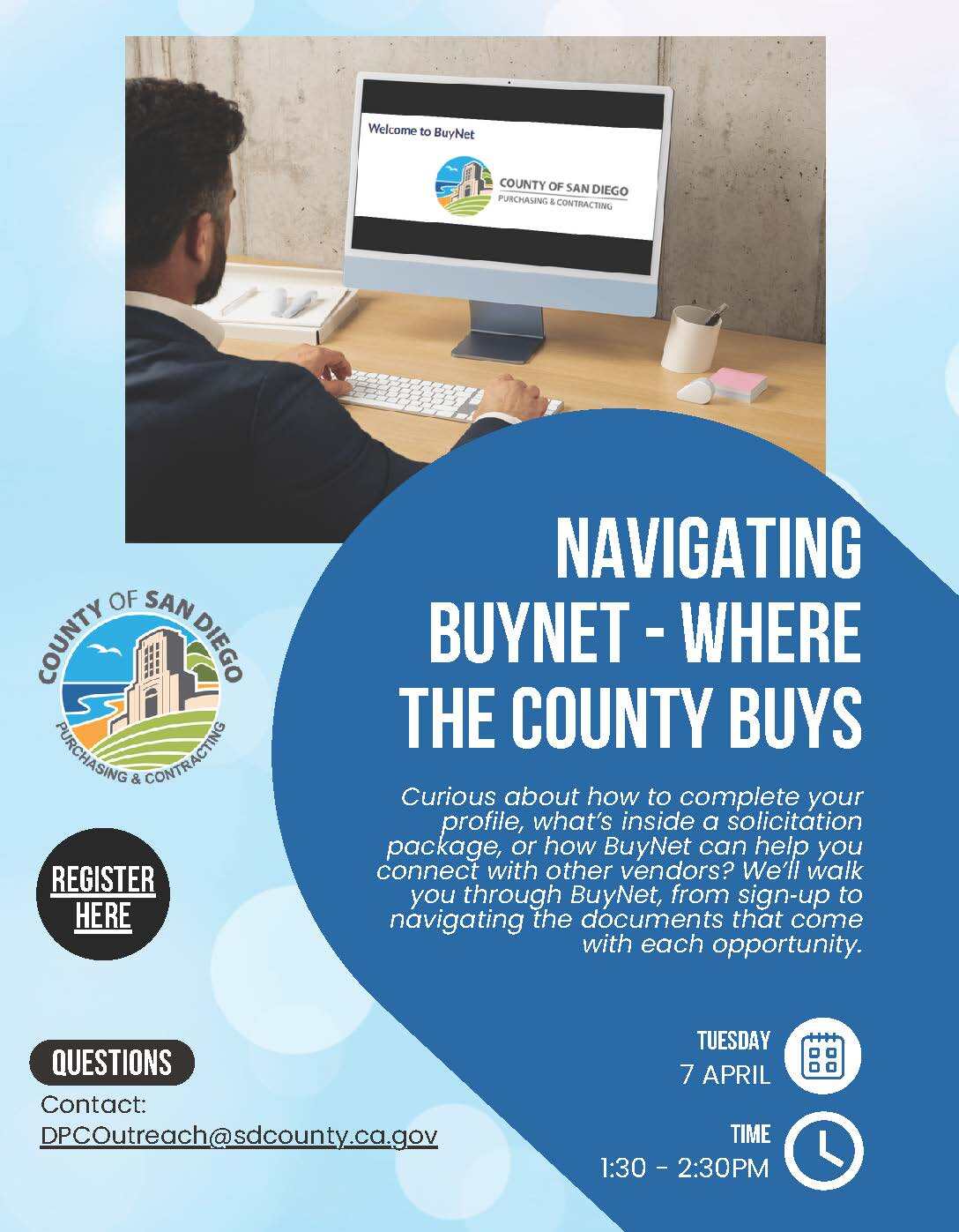 Flyer for Webinar Navigating BuyNet