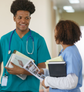 Young people in a healthcare setting