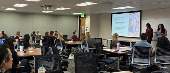 College Food Security Convening - Group of university and community partners together watching presentations