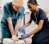 Apprentices doing CPR training