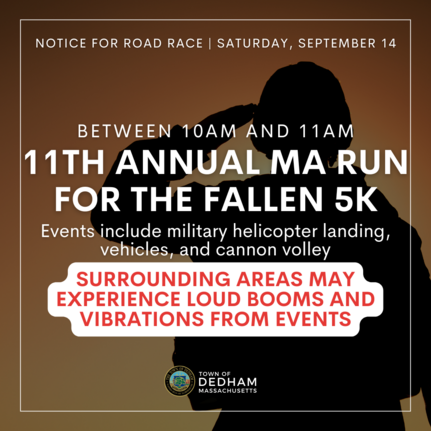 Road race advisory for cannon volley and helicopter landing