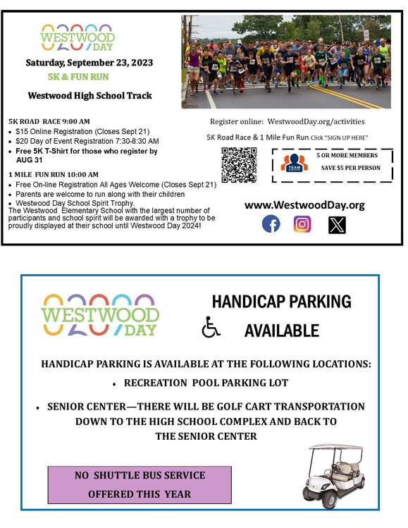 parking & 5k flyer