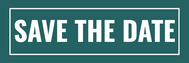 Save the date on a turquoise background