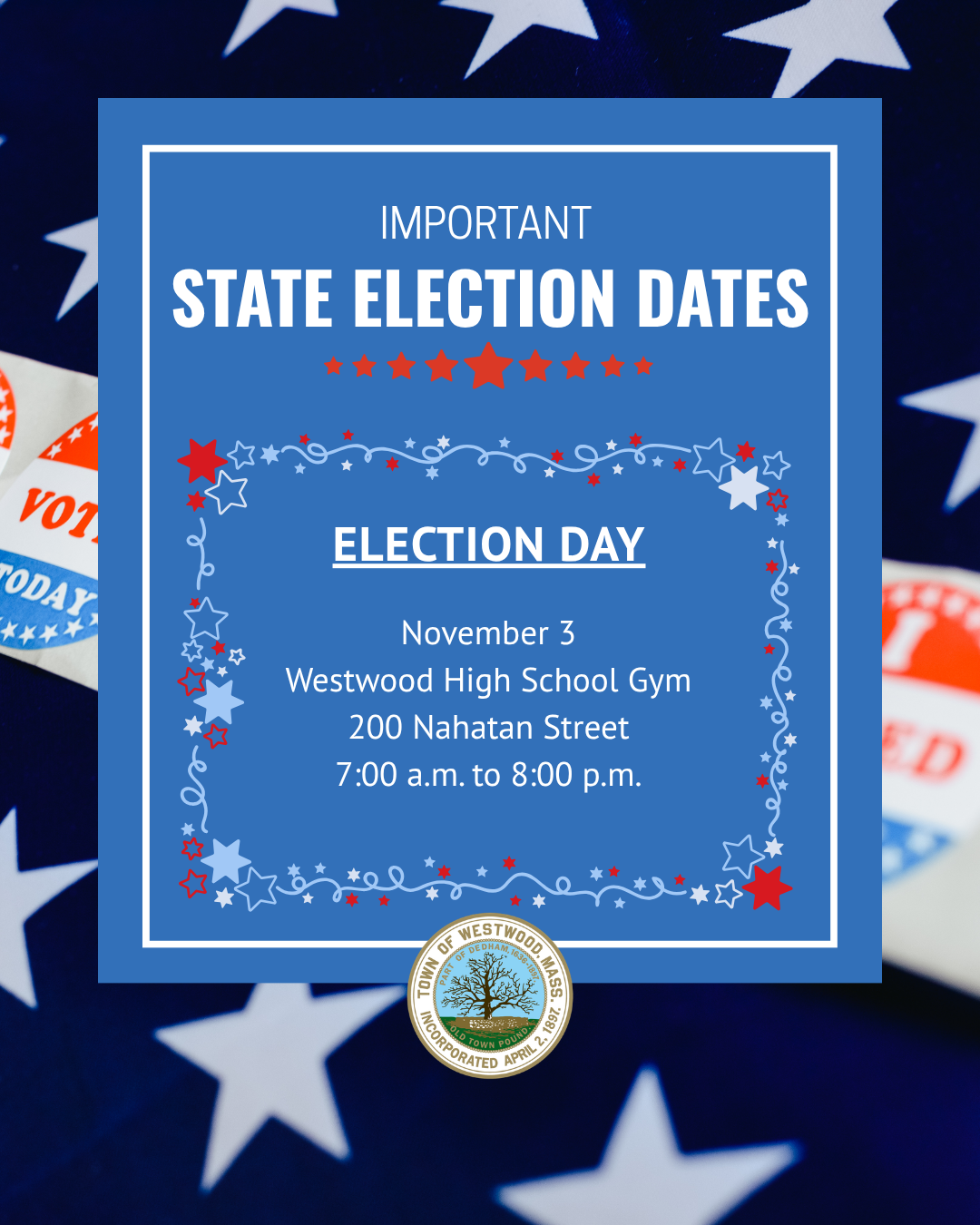 Save the date for the November 3 State Election