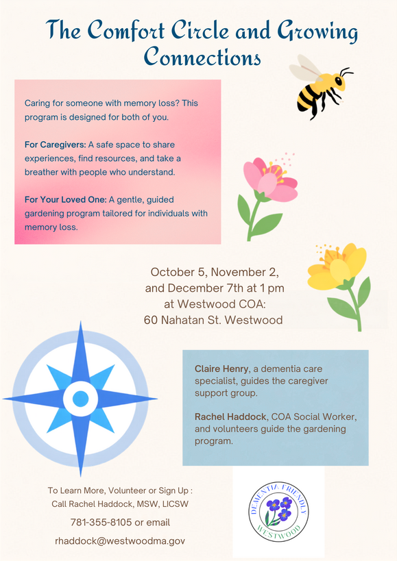 Comfort Circle and Growing Connections programs for people with memory loss and their caregivers