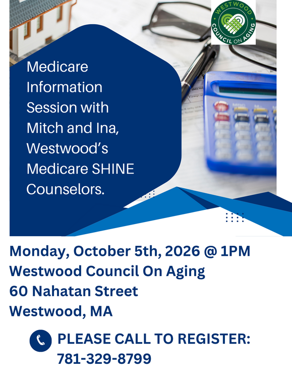 Medicare information session on the Council on Aging on October 5