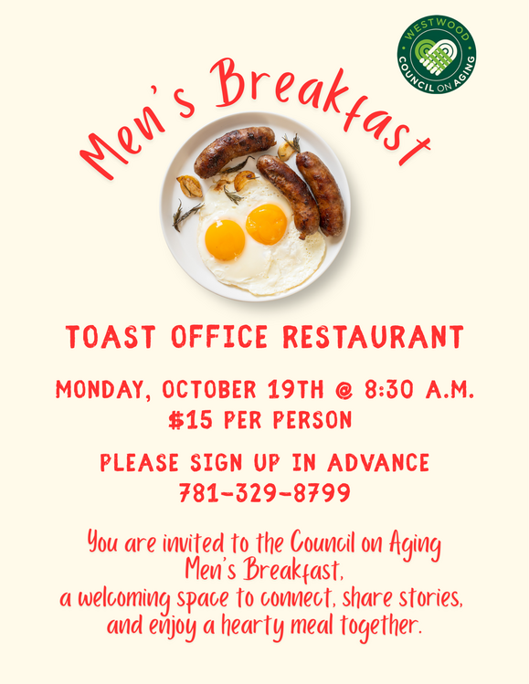 Men's Breakfast at the Toast Office on October 19