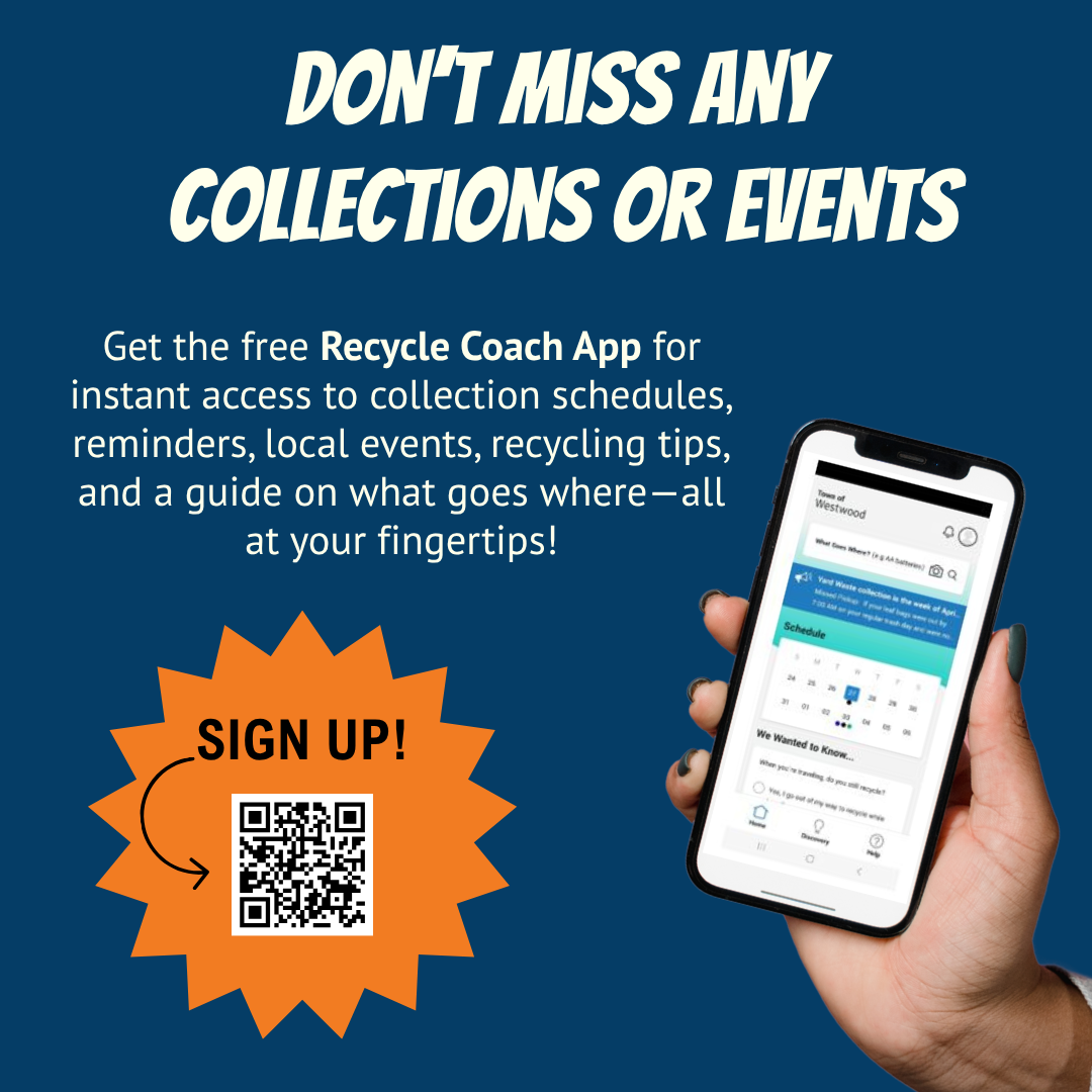 Sign up for the Recycle Coach app for collection reminders and events