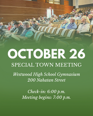 Flyer for Special Town Meeting on October 26
