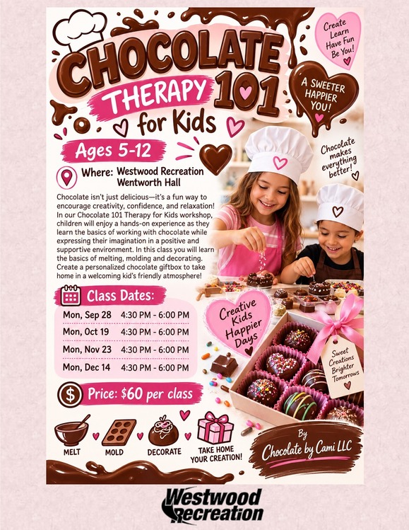 Flyer for the Chocolate 101 Therapy program