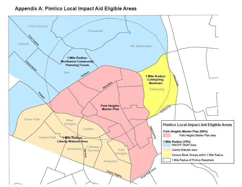 Pimlico Area map