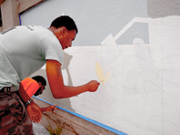 Youth Workers Create Mural