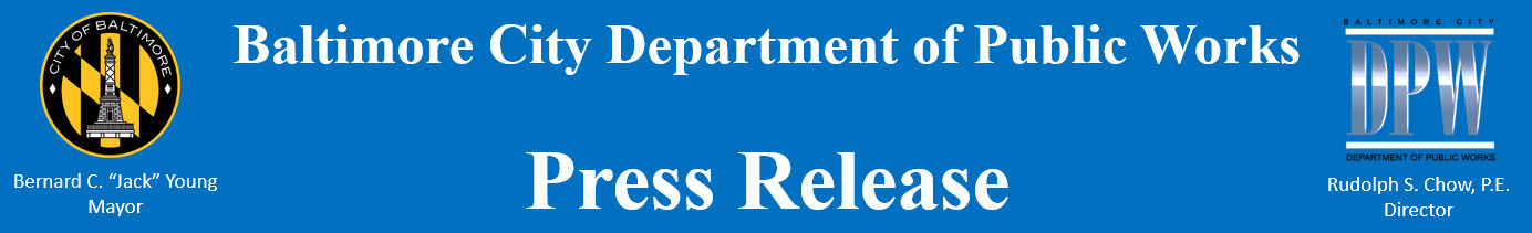 Baltimore City Department of Public Works - Press Release