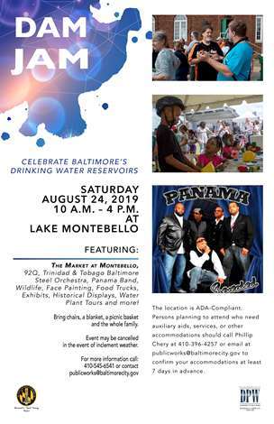 Dam Jam; Saturday, Aug. 24 from  10 am to 4 pm