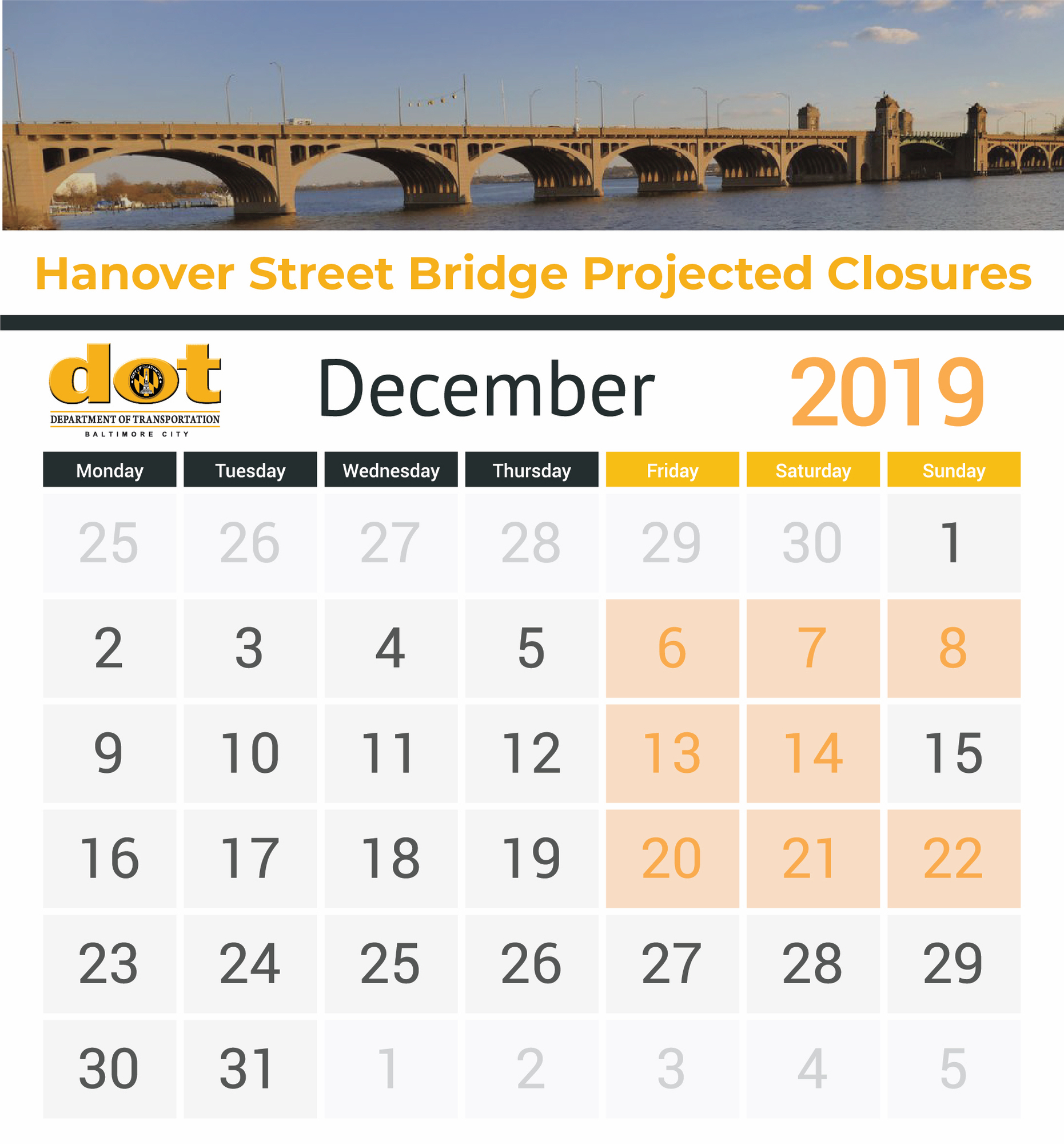 December Closures
