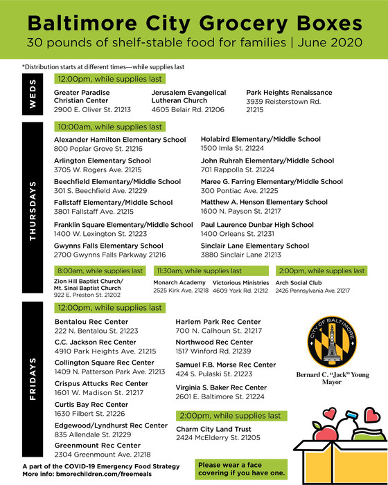 June Grocery Box locations