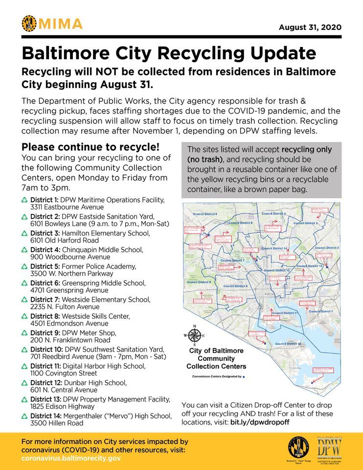 Recycling Collection Drop Off Locations