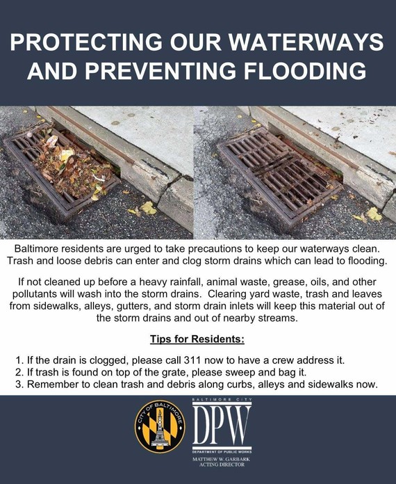 keep storm drains clear
