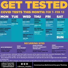 february 7 testing schedule