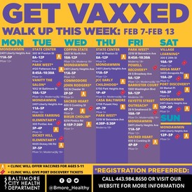 February 7 Vaccination schedule
