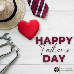 Father's Day background with tie, hat, and tools