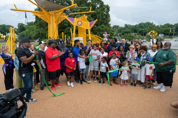 Mayor Scott, Community Members Cut Ribbon on The Fields at Pimlico Park