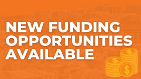 Text that reads "New Funding Opportunities Available"