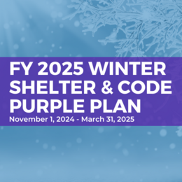 MOHS FY2025 Winter Shelter & Code Purple Plan Cover Page