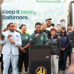 City leaders gather for press event for Mayor Scott's Annual Fall Cleanup on October 26, 2024