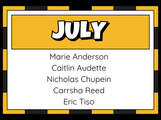 July Birthdays DOP