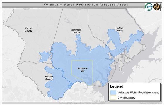 Voluntary Water Restriction Map