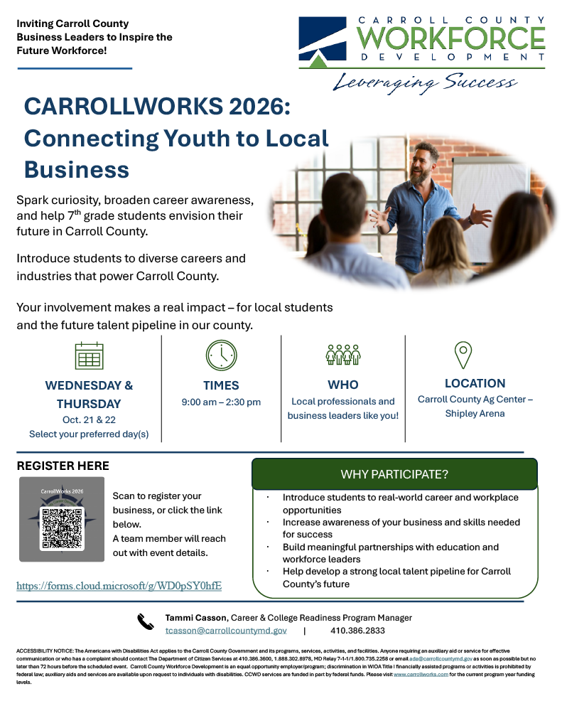 CarrollWorks 2026 Business Flyer