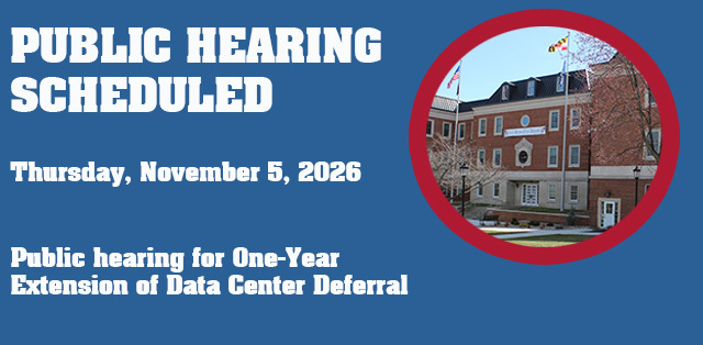 Notice of Public hearing for One-Year Extension of Data Center Deferral