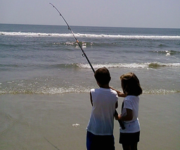 Photo of kids fishing