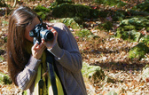 Photo of woman photographing nature