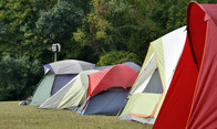 Picture of numerous tents set up