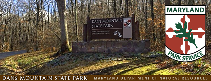 Header photo of Dans Mountain State Park sign