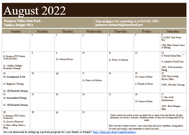 august calendar