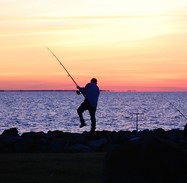 sunset fishing