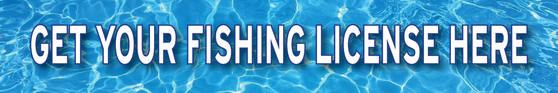 Image reading "get your fishing license here"