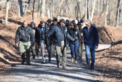 Photo of Lt. Governor Rutherford and Secretary Haddaway-Riccio hiking at Sideling Hill State Park